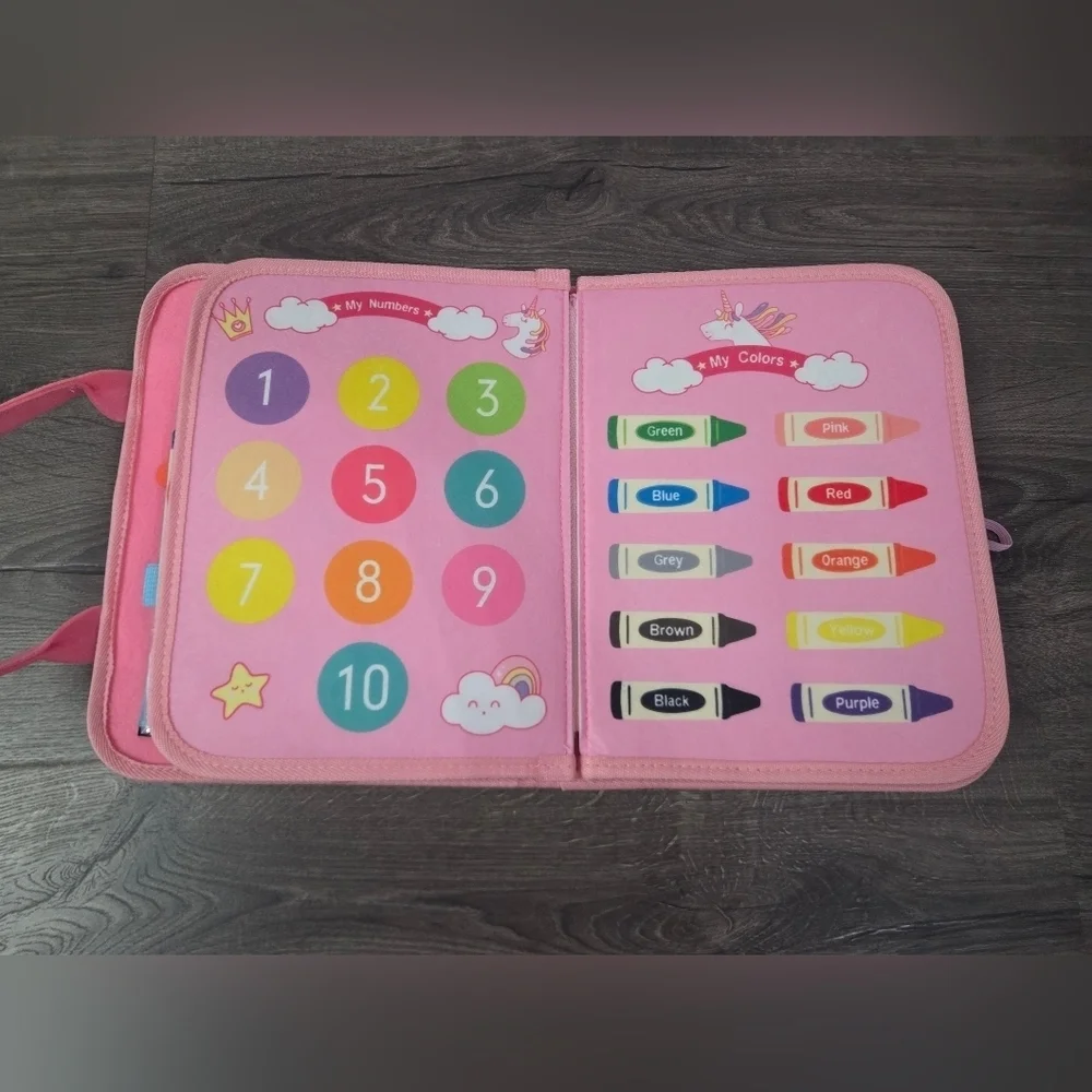 Pink Unicorn Montessori Busy Board - NEW